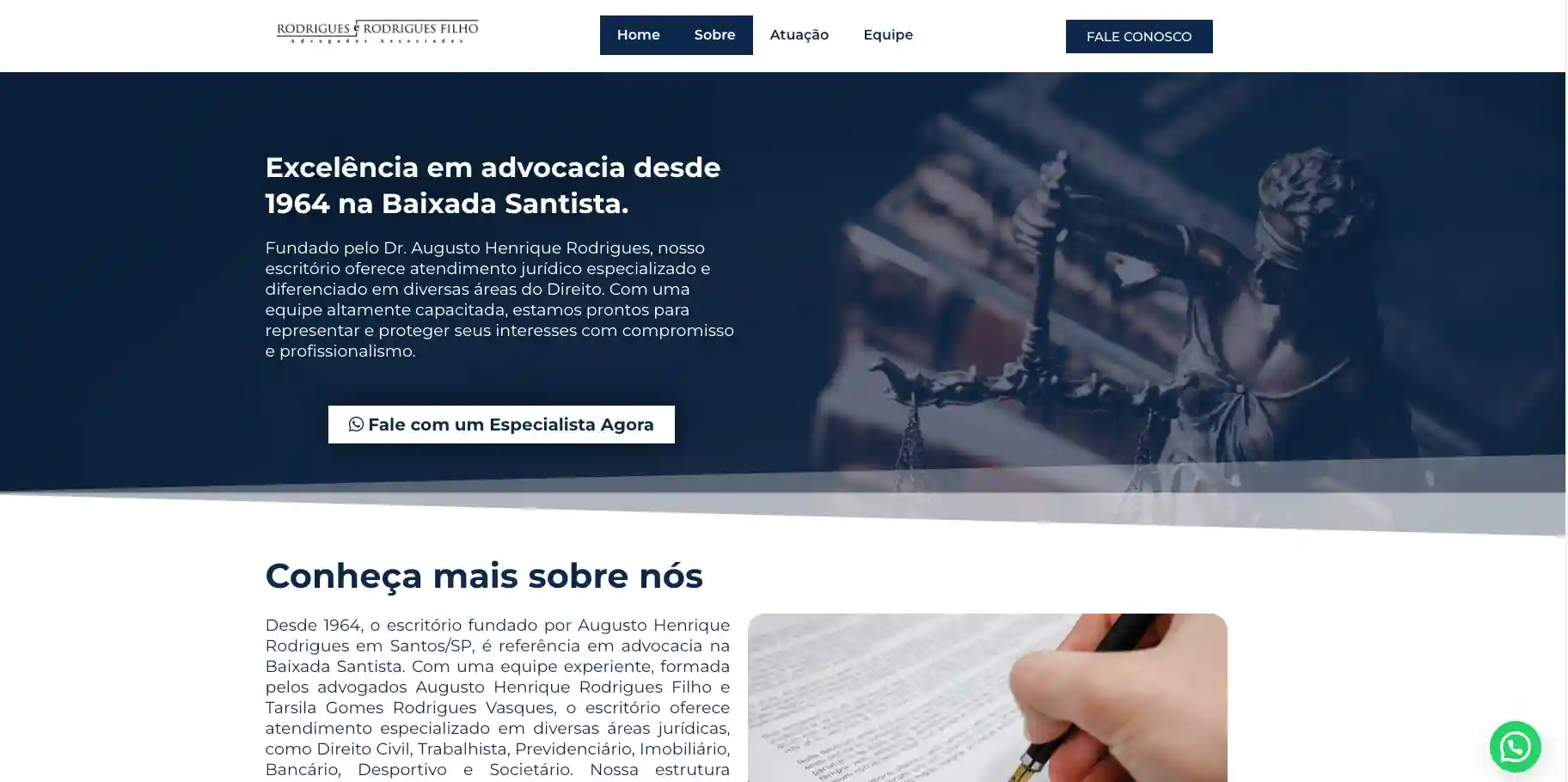 Site institucional — Rodrigues Rodrigues Filho Advogados